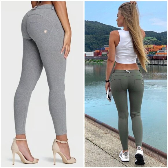 Freddy WR.UP Pants Shaping Classic Rise Full Length Gray size M Stretch - Picture 3 of 14